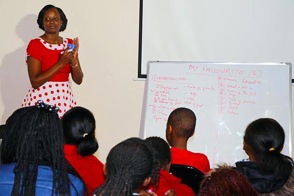 Kanze Dena in a training session during the last boot camp in August 2015.