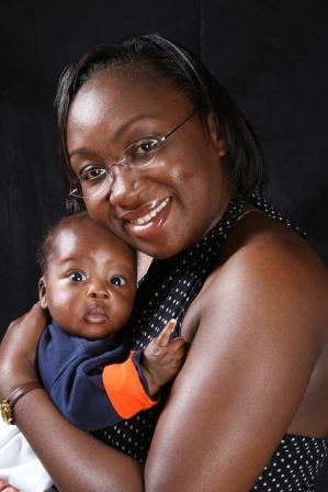 Iddah Membo-Onyango with her son Ian.