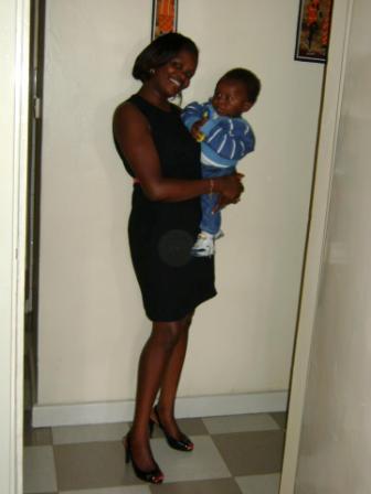 Liz with her son Mwaniki.