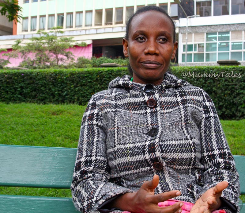 Regina Wanjiru, talking about her motherhood experiences.. 